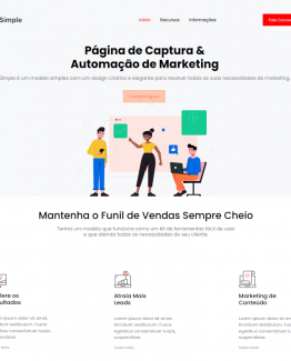 Modelo Simple de Landing Page para Mautic